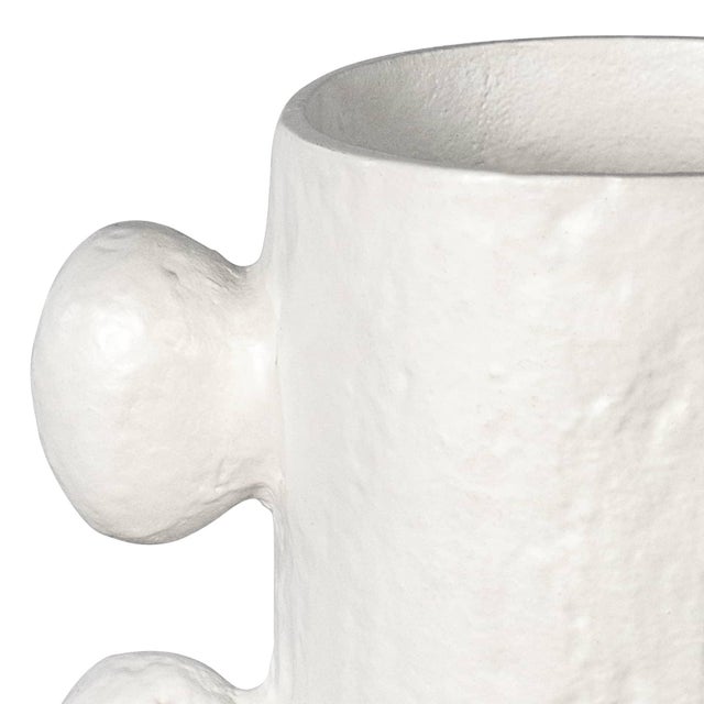 Traditional Regina Andrew Sanya Metal Vase Small, White For Sale - Image 3 of 6