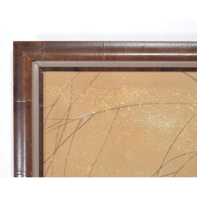 Japanese Taishō/Shōwa Painting Flock of Ducks in Winter Pond For Sale - Image 10 of 18