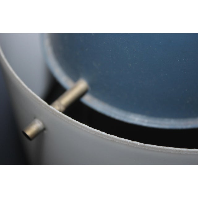 Metal and Glass Ceiling Lamp by Louis C. Kalff for Philips, 1950s, in Very Good conditions. Designed 1950 to 1959 This...