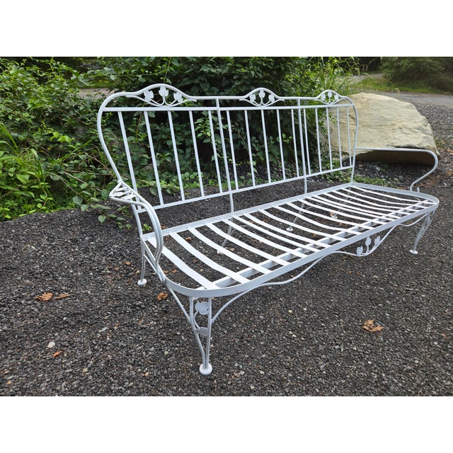 Mid-Century Modern Vintage Wrought Iron Outdoor Patio Furniture For Sale - Image 3 of 10