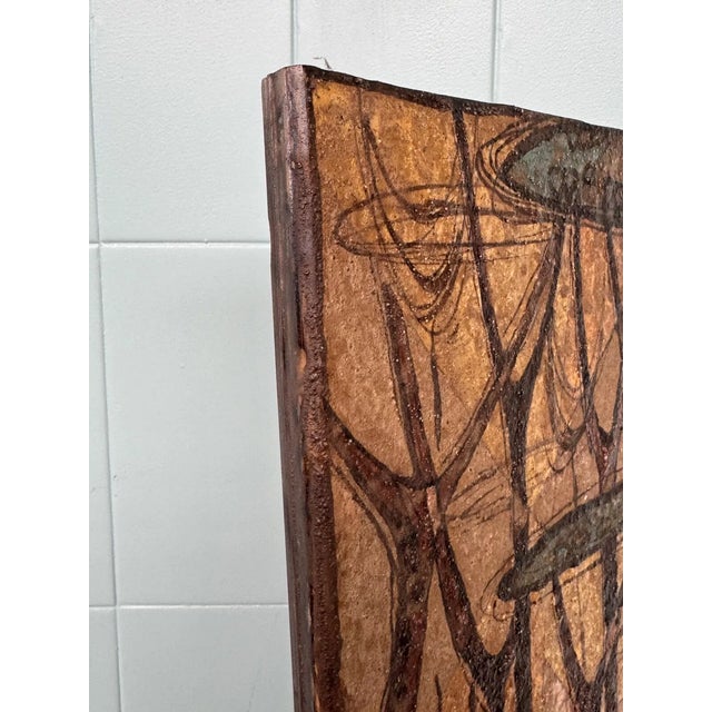 Futurist Artwork on Terracotta Tile by Riccardo Gatti, 1960s For Sale - Image 6 of 16