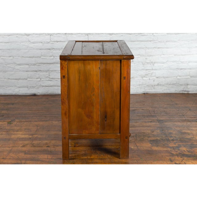 Early 20th Century Early 20th Century Chinese Chinoiserie Décor Cabinet For Sale - Image 5 of 13