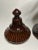 Neoclassical Crackle Glazed Ceramic Lidded Urn, Large, Brown and Black For Sale - Image 11 of 12