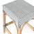 Blue Robias 24.5 in. Seat Height Rectangular Rattan Backless Counter Stool with Footrest, White/Navy Dot / Natural Rattan Frame For Sale - Image 8 of 9