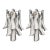 Pair of Italian Murano Wall Lights, Mazzega – 6 White Lattimo Glass Petals For Sale
