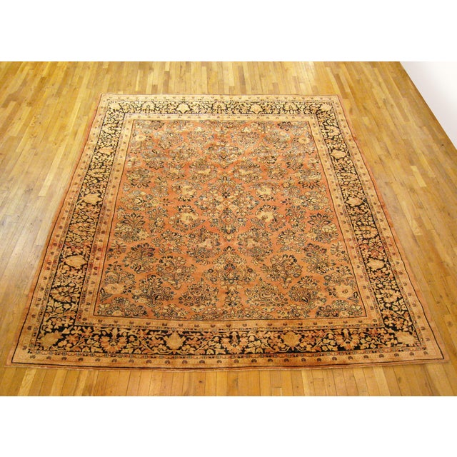Vintage Persian Sarouk Oriental rug, circa 1930, Room size A vintage Persian Sarouk oriental rug, size 10'1" x 8'3", circa...