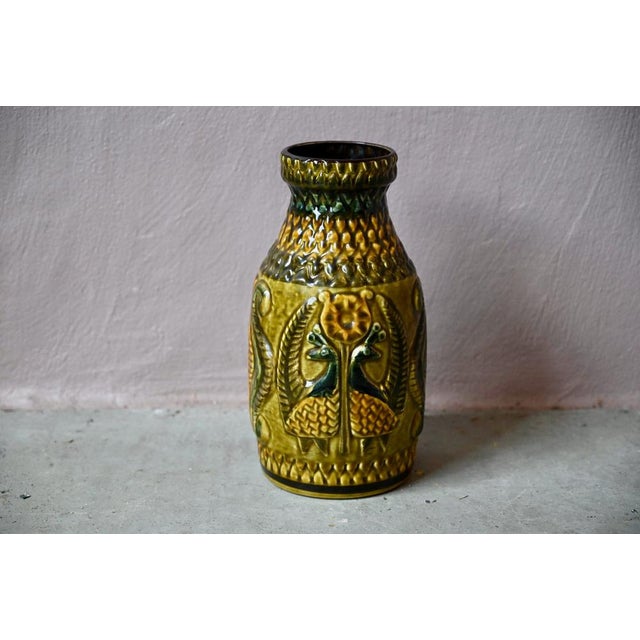 Beige Large Brutalist Vase by Bodo Mans for Bay Keramik, 1950s For Sale - Image 8 of 10