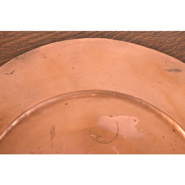 Arthur Cole for Avon Coppersmith Arts & Crafts Large Copper Serving Tray, 1930s For Sale In South Bend - Image 6 of 11