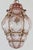 Pink Italian Murano Caged Glass Pendant by Seguso, 1950s. Beautiful hand blown glass lantern in a soft raspberry color....