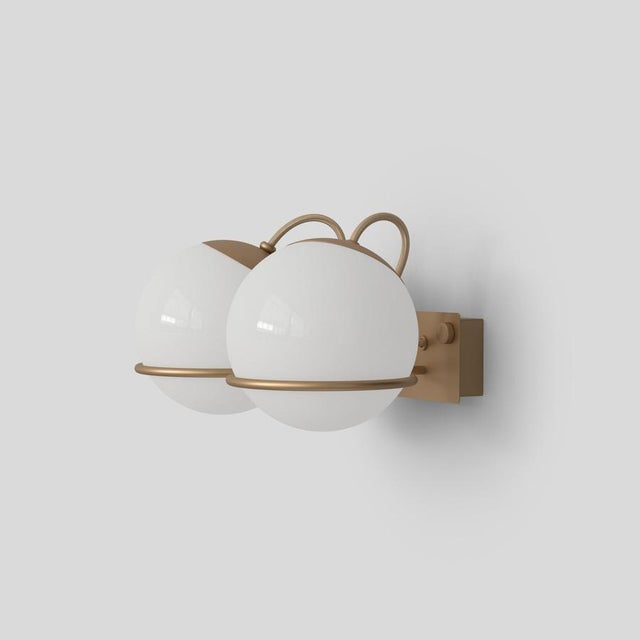 Mid-Century Model 238/2 Wall Light in Opaline Glass from Gino Sarfatti For Sale - Image 11 of 13