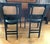 Stakmore Company 1950s Vintage Stakmore Folding Game Table Set. Cane-Back Seating & Jet-Black Gloss Vinyl - Set of 3 For Sale - Image 4 of 12