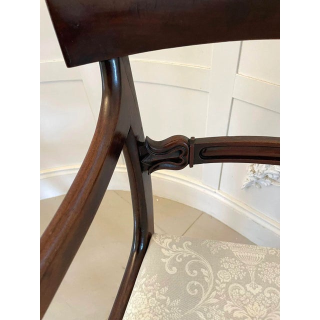 Wood Antique Regency Mahogany Desk Chair For Sale - Image 7 of 13