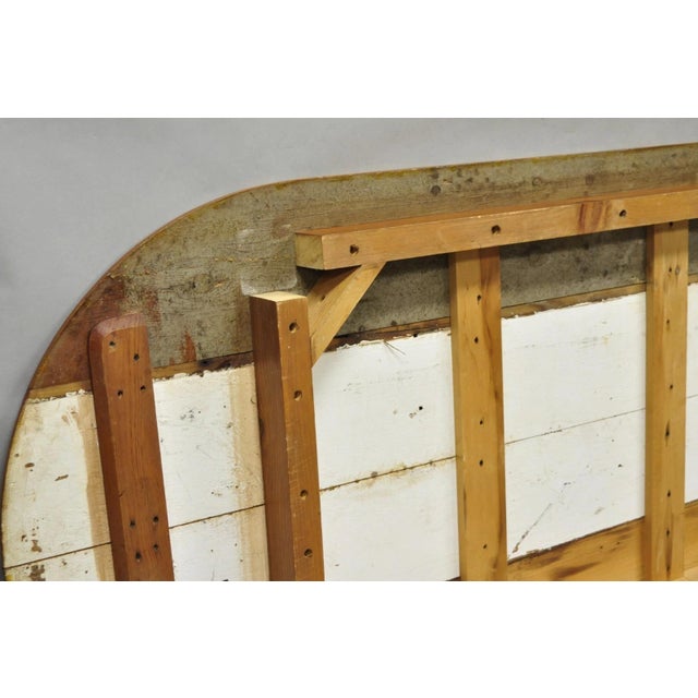 Vintage French Country Oval Pine Wood 78" Baluster Leg Farmhouse Dining Table For Sale - Image 18 of 18