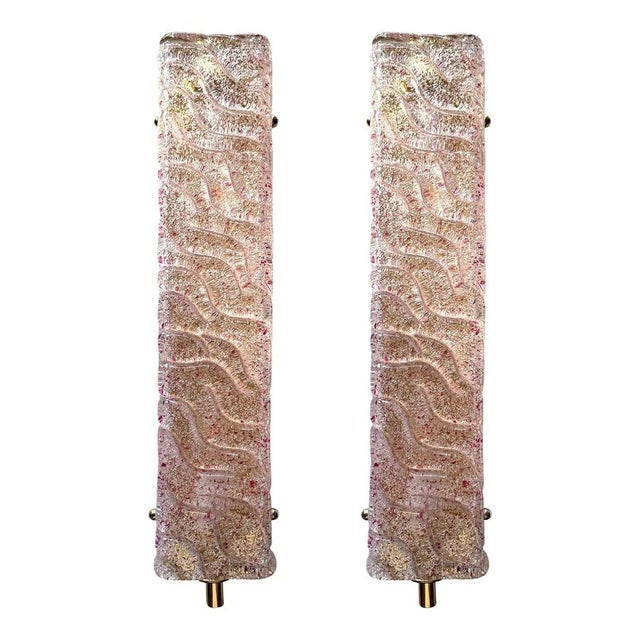 Gold High-End Gold Wall Sconces with Ametista Graniglia Murano Glass by Simoeng for Simoeng, Set of 2 For Sale - Image 8 of 8