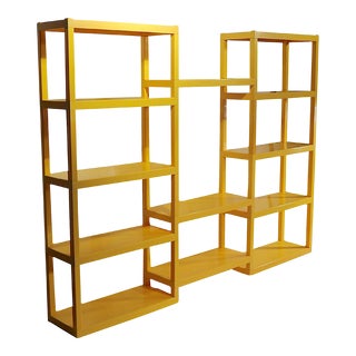 Post Modern Yellow Plastic Shelf Unit by Sherman Plastics C. 1970’s For Sale