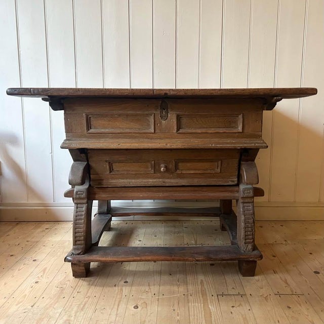 Antique Dutch Oak Peg Jointed Pay Table, 1780 For Sale - Image 11 of 11