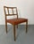Iconic Mid-Century Danish Design Udlum Johannes Andersen teak and leather dining chairs, 1950s Nice organic teak frame...