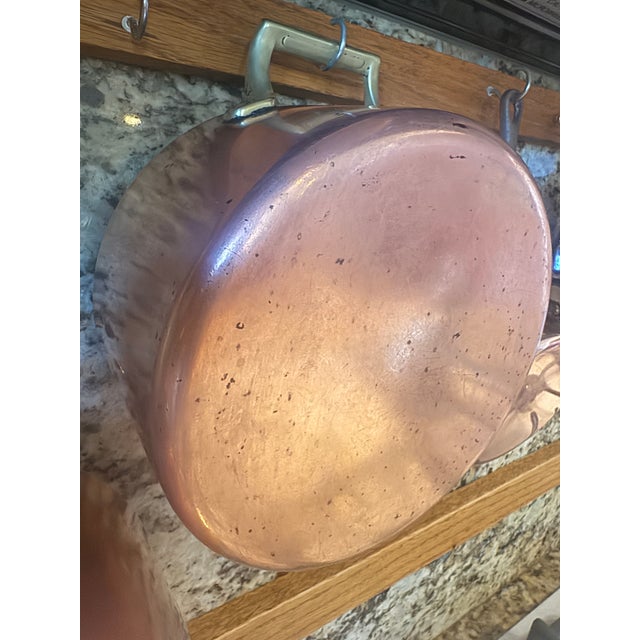 Antique Copper Pans, Lovely Patina - 6 pcs For Sale - Image 16 of 18