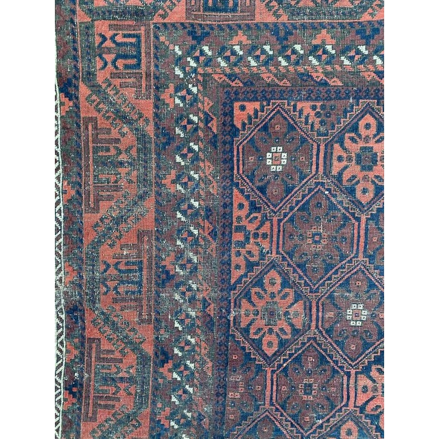 Antique Distressed Baluch Afghan Rug, 1890s For Sale - Image 6 of 18