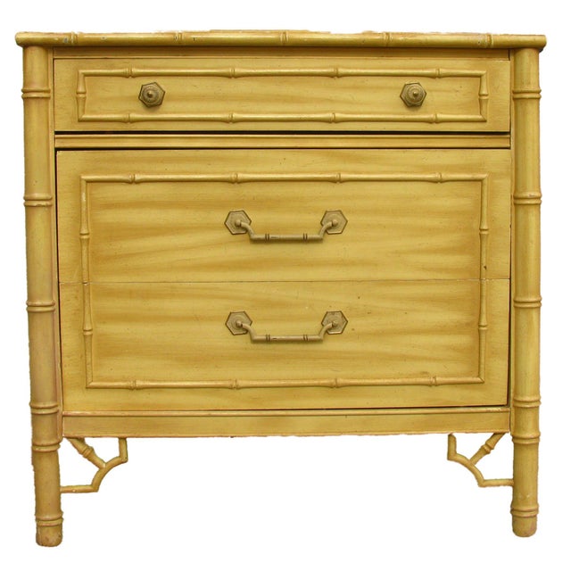 Thomasville Faux Bamboo Dresser With Hutch Chairish