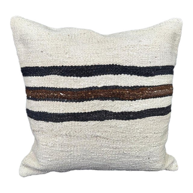 Turkish Hemp Pillow Cushion Natural Beige Black Pillow Cushion Cover 20x20 For Sale