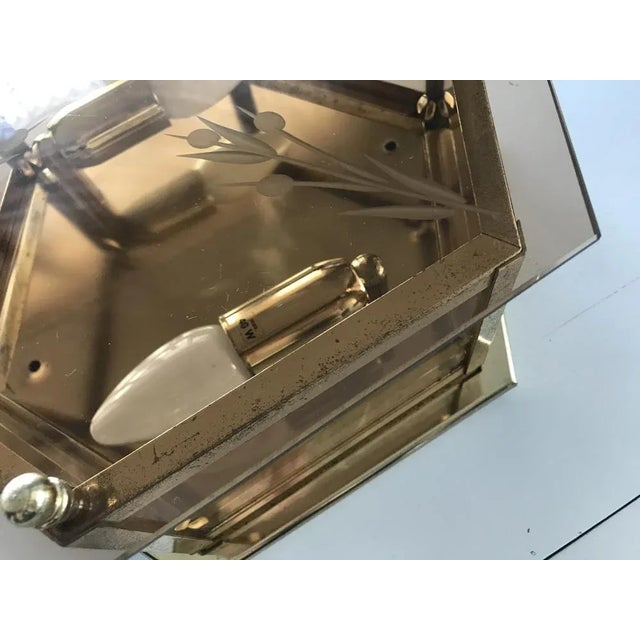 Art Deco Brass Glass Ceiling Lamp, 1960s For Sale - Image 14 of 18