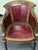 Louis XVI Style Leather Barrel Back Library Chair For Sale - Image 9 of 12