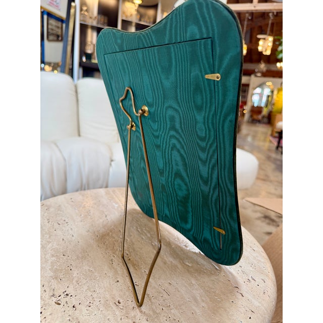 Textile Sculptural Green Velvet Picture Frame For Sale - Image 7 of 7