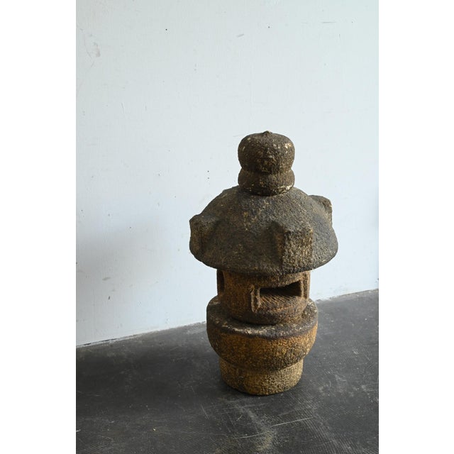 Early 20th Century Antique Japanese Granite Stone Lantern / Taisho-Showa Era / Garden Ornament For Sale - Image 5 of 17