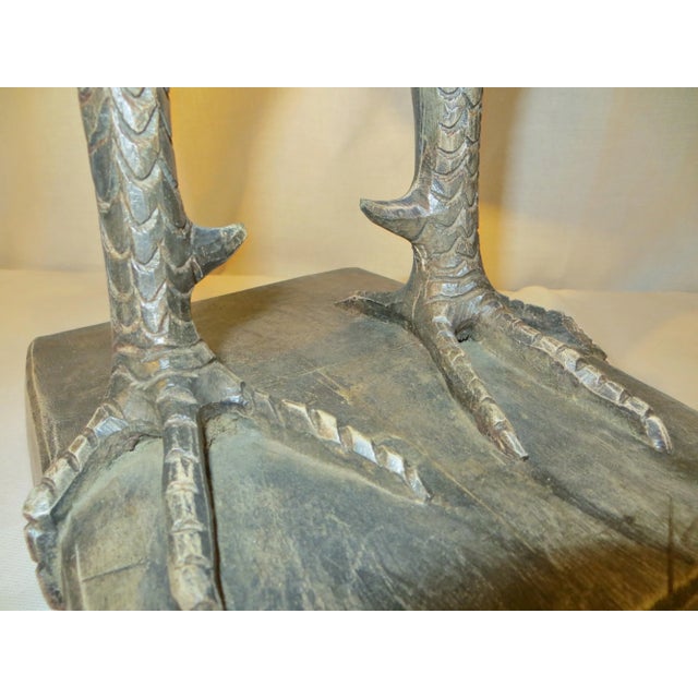 Antique Wood Carved Paper Mache Rooster Mold For Sale - Image 10 of 11