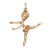 Modern Ballerina Charm Vintage 14k Yellow Gold Ballet Dancing Jewellery Estate Fine For Sale - Image 3 of 4