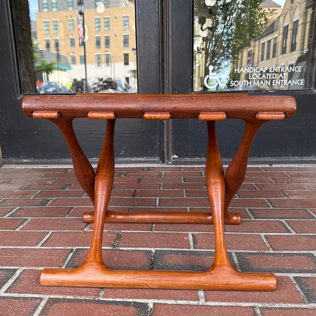 1950s Poul Hundevad Teak Folding Stool For Sale - Image 5 of 9