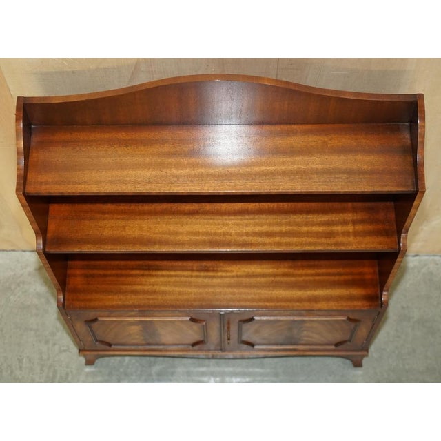 Flamed Hardwood Dwarf Waterfall Open Bookcases, 1950, Set of 2 For Sale - Image 14 of 18