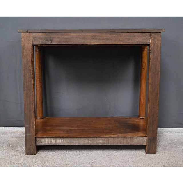 Empire Walnut Console Table, Early 19th Century For Sale - Image 15 of 18