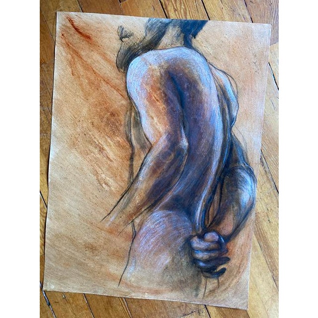 Contemporary Figurative Oil, Pastel and Charcoal Sketch For Sale In Seattle - Image 6 of 8