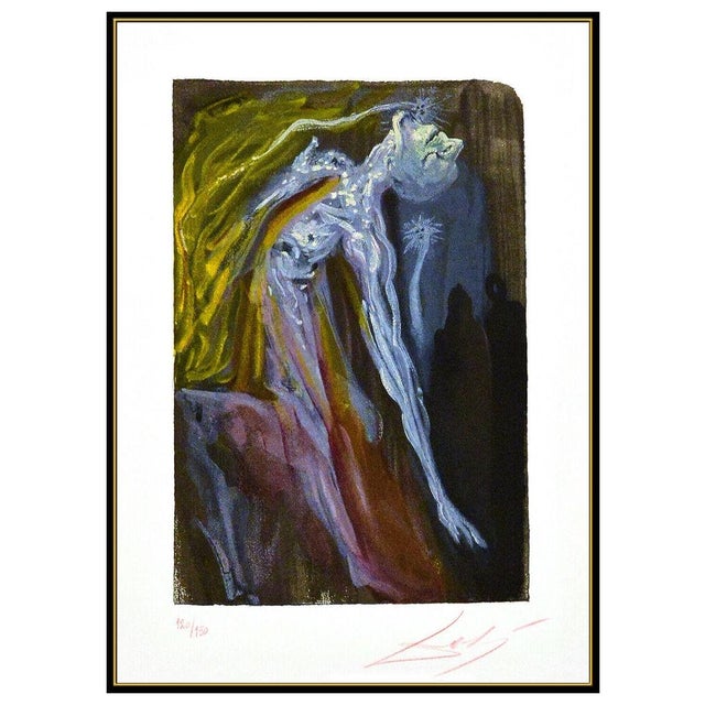 Message us to inquire about custom framing options! (Included for free with every purchase) Salvador Dali Hand Signed and...