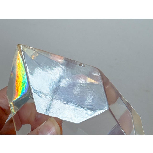 Vintage Modern Sculptural Abstract Acrylic Lucite Gemstone Paperweight Object Art, Large For Sale - Image 15 of 16