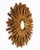 Sunburst mirror from Spain made of hand-applied gold-leafed wood. The rays emanate from a circular central mirror. The...