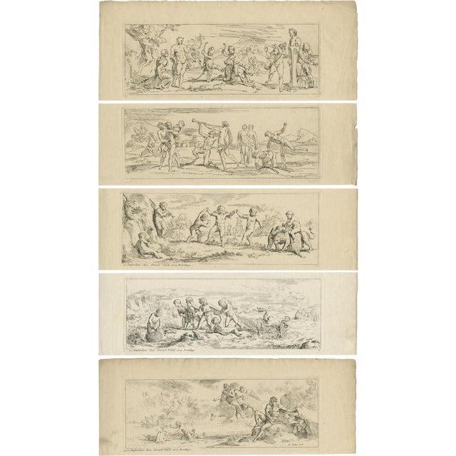 De La Fage, Various Characters, 1698, Prints, Set of 5 For Sale