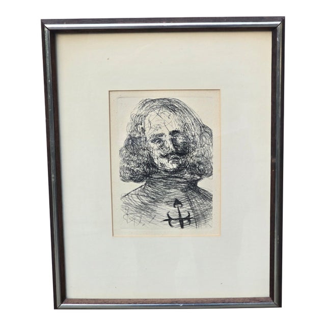 Mid 20th Century Salvador Dali Etching For Sale