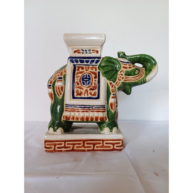 Ceramic Vintage Garden Plant Stand in Ceramic, 1960, Set of 3 For Sale - Image 7 of 8