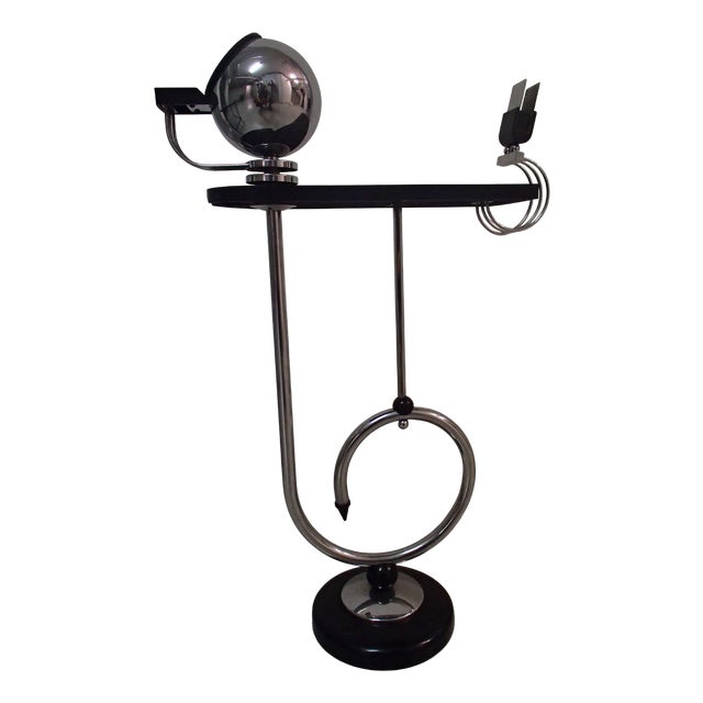 Bakelite Side Table with Ashtray and Match Holder, 1930s For Sale