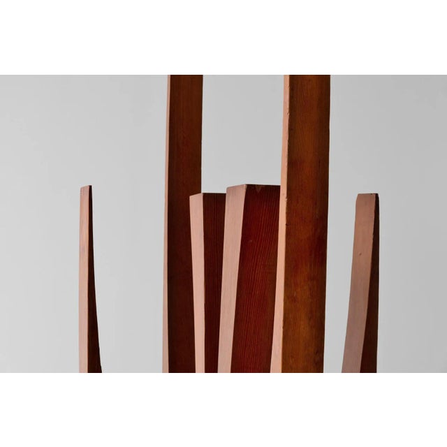 Frans Hermes Abstract Pine Sculpture Netherlands 1970 For Sale - Image 4 of 13