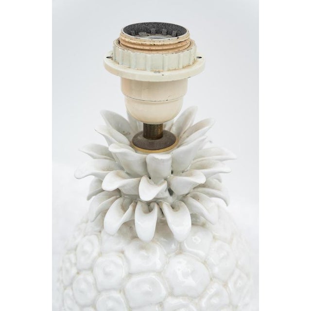 1970s Porcelain Ananas Table Lamps, 1970s, Set of 2 For Sale - Image 5 of 7