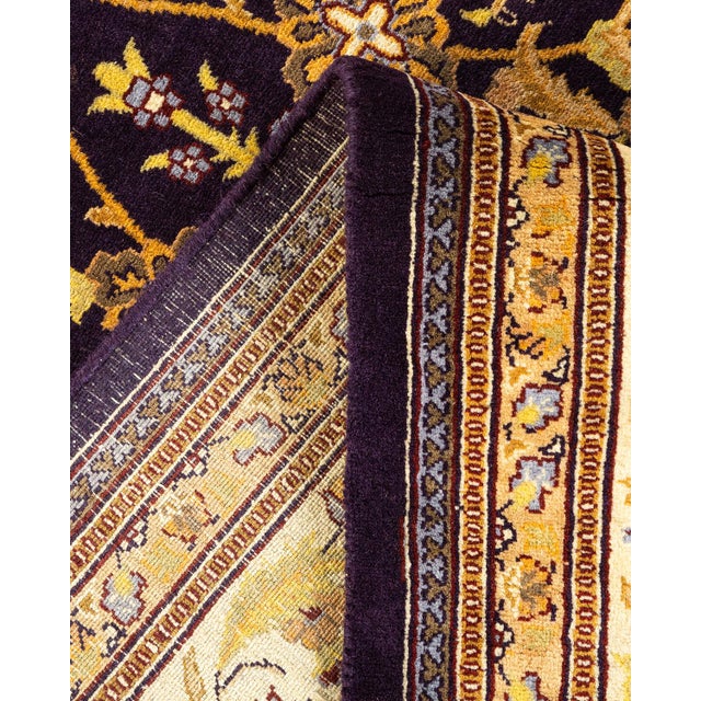 Mogul, One-of-a-Kind Hand-Knotted Area Rug in Purple, 8' 1" x 10' 4" For Sale In New York - Image 6 of 8