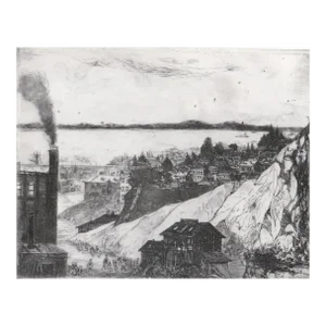 1915 John Winkler Quarry on Telegraph Hill Etching