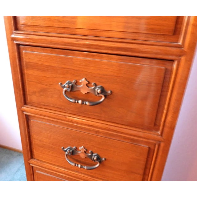 Vintage 1960s Lacquered Rosewood Lingerie Chest of Drawers George Yee Asian Hong Kong For Sale - Image 9 of 11
