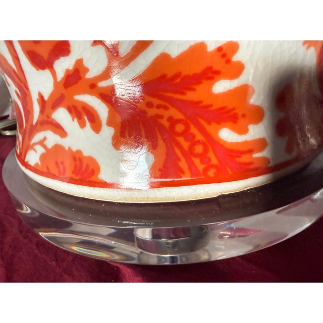 Hollywood Regency Scalamandré Maison by Port 68 Arcadia Coral Lamp, 36”h – New Old Stock For Sale - Image 3 of 9