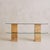 Modern Italian Two-Tier Pill Shaped Glass + Travertine Console, 1970s For Sale - Image 3 of 8