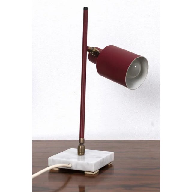 Desk Lamp with Marble Base For Sale - Image 3 of 9